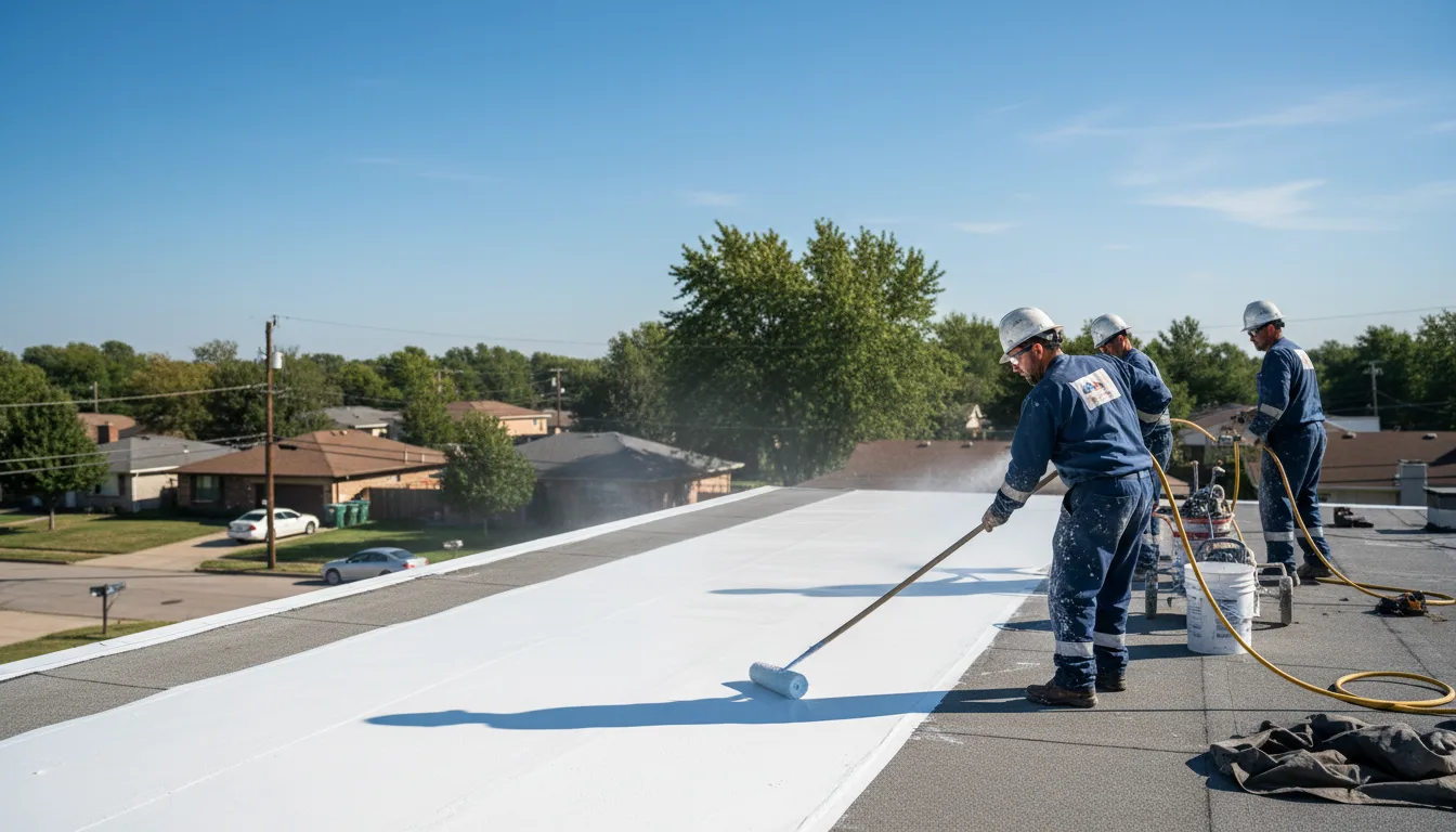 Commercial roof coating in Clever, MO near me